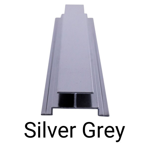 NTW SL Aluminium H Trim 35x3600 Silver Grey